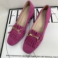 Round-Toe Suede Hoes