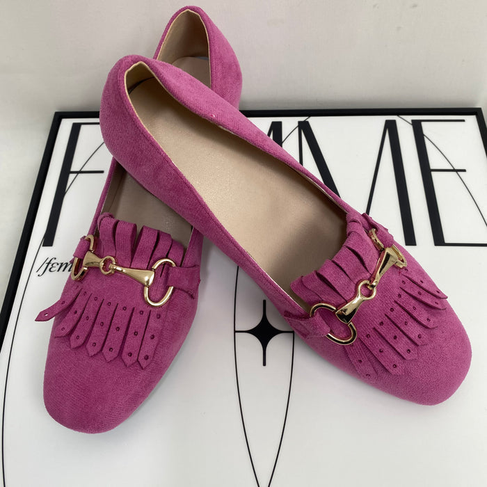 Round-Toe Suede Hoes