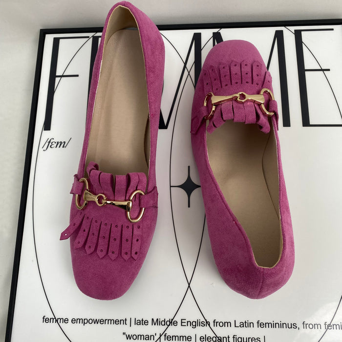 Round-Toe Suede Hoes