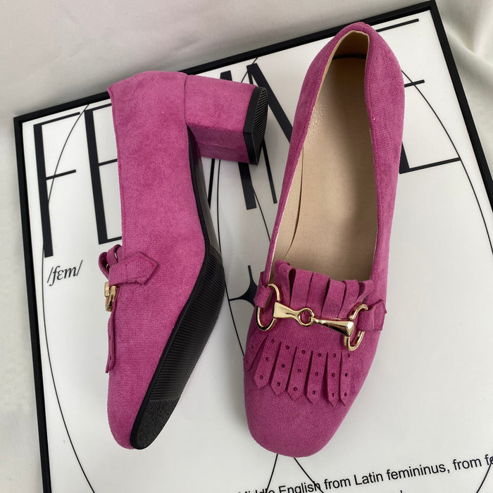 Round-Toe Suede Hoes