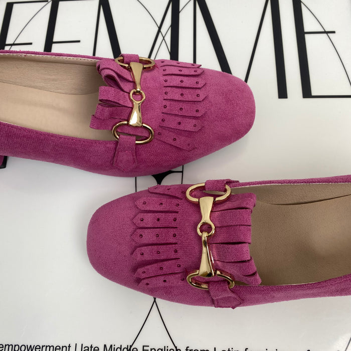 Round-Toe Suede Hoes