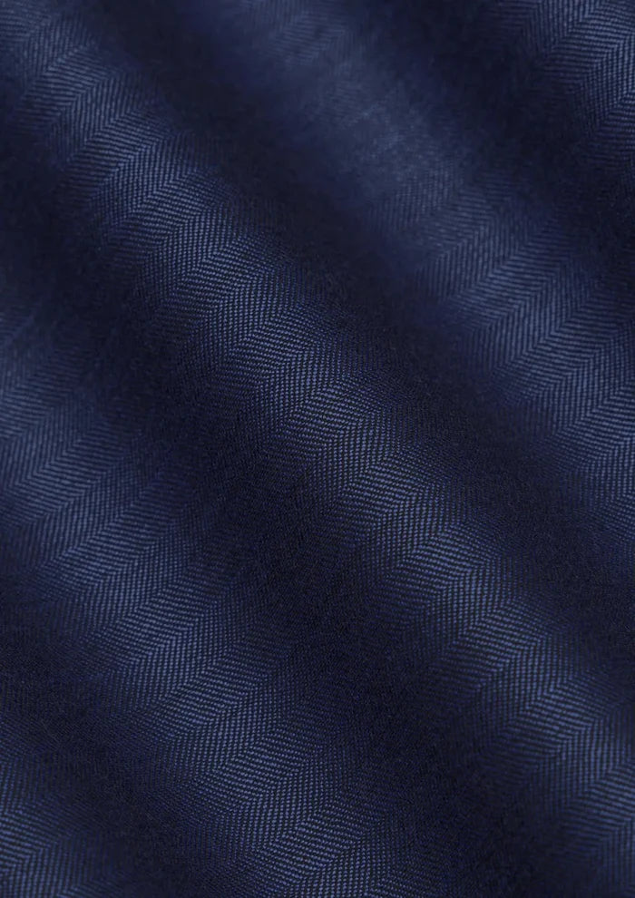 Royal Blue Herringbone Pants - SARTORO