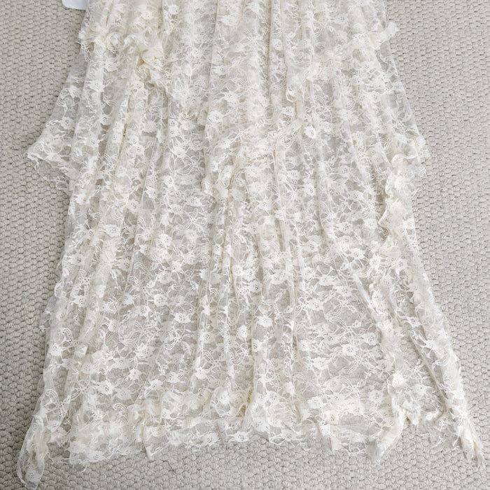 Ruffled irregular hemmed half-length skirt