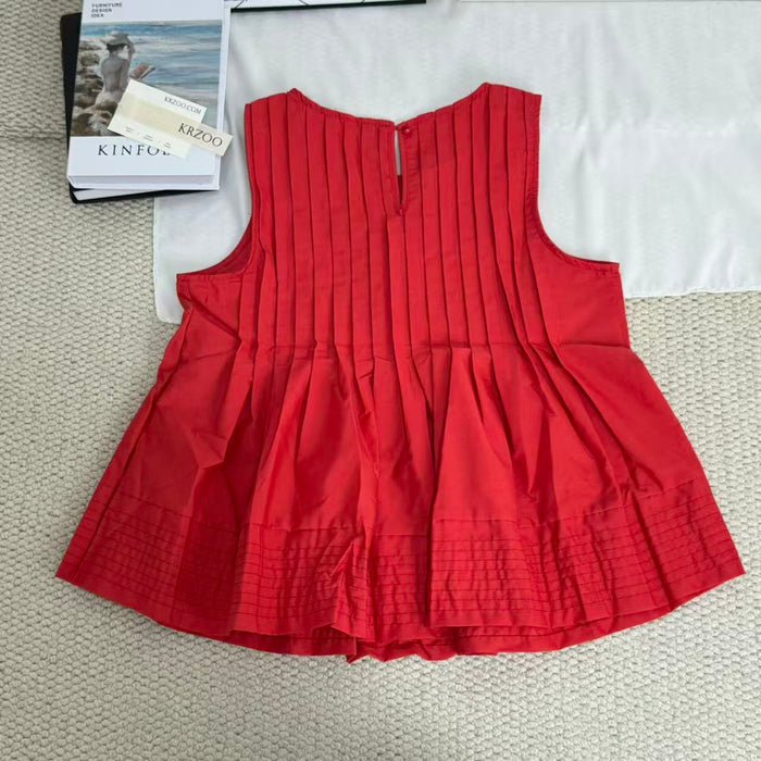 Ruffled slim-fitting loose-back bodice shirt