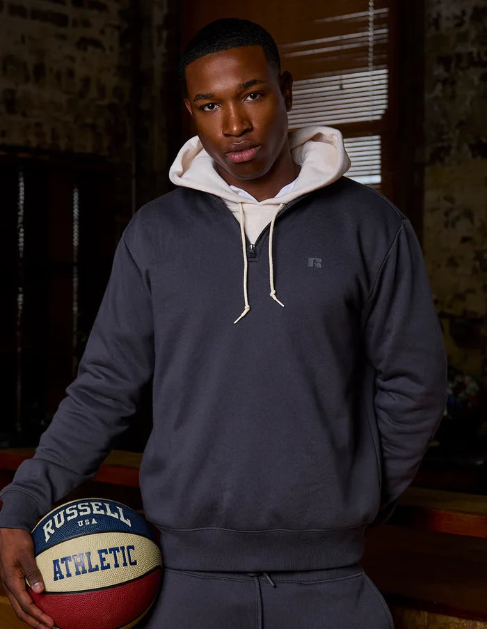 Russell Athletic Brooklyn Quarter Zip (Steel)
