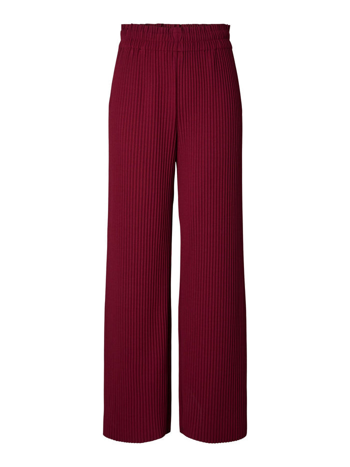 Salisa High Waisted Trousers (Tibetan Red)