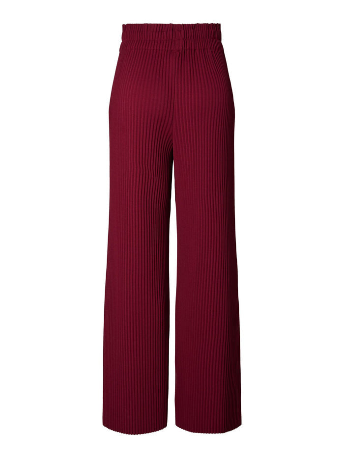 Salisa High Waisted Trousers (Tibetan Red)