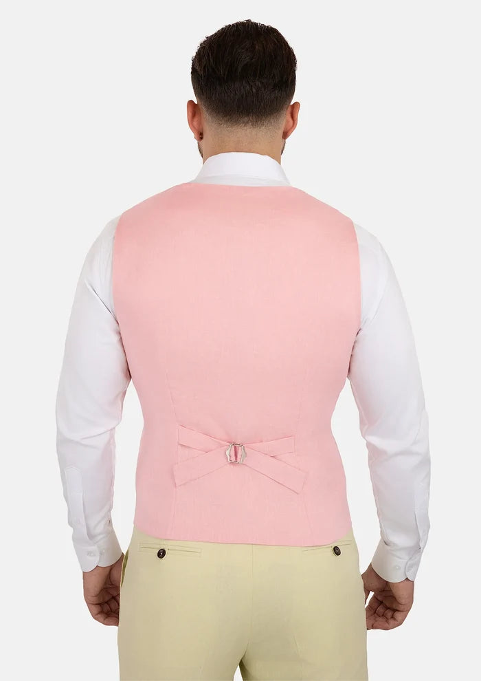 Salmon Linen Vest