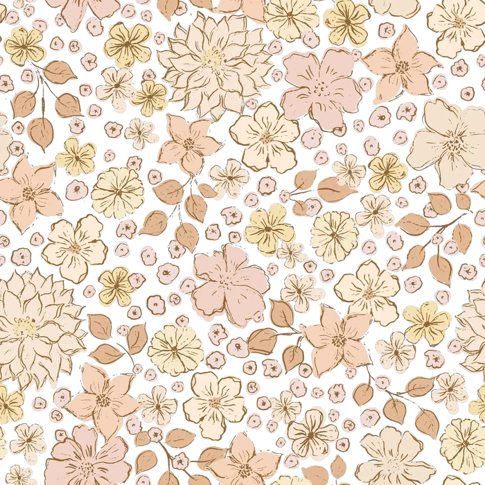 Salmon Pinky Flowerfield - Family Fabrics B.V.