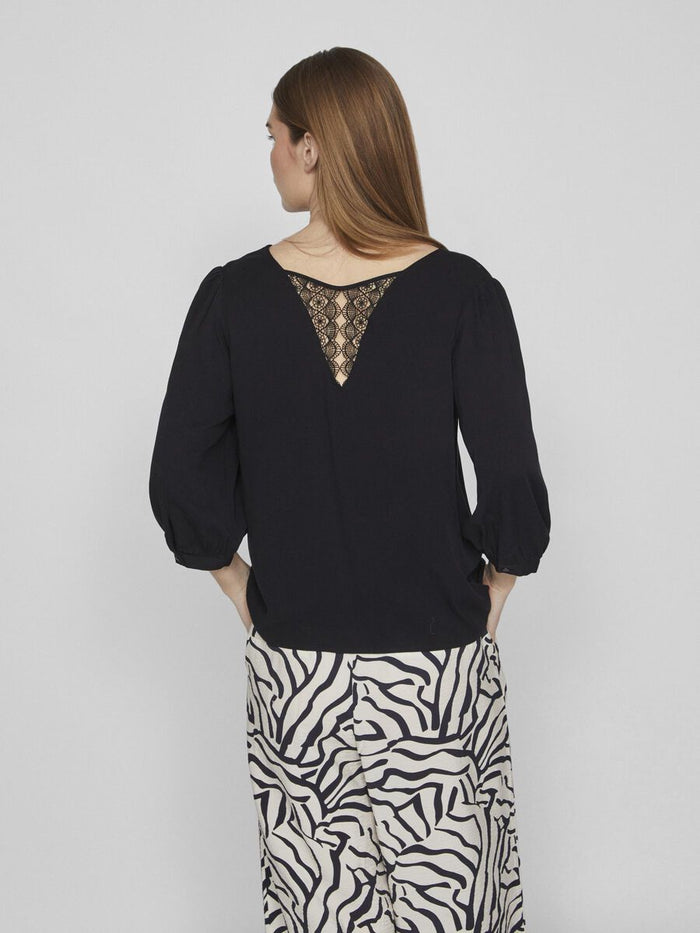 Sam Lace Detail Top (Black)