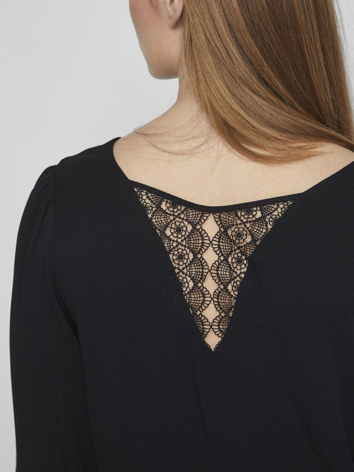 Sam Lace Detail Top (Black)