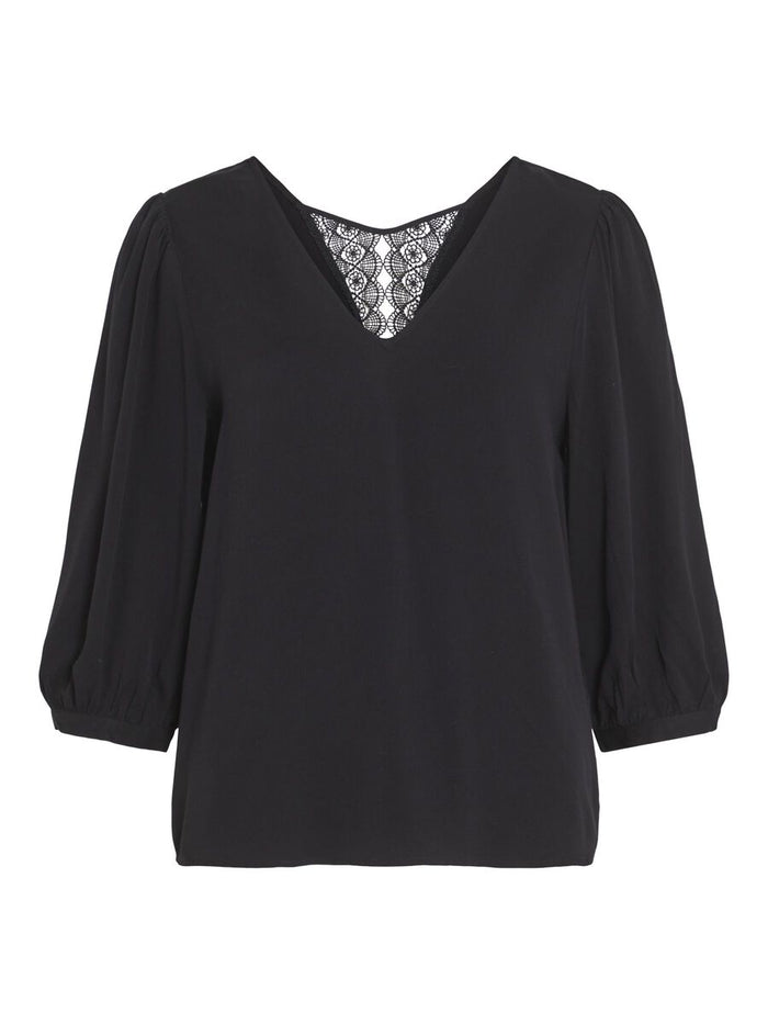 Sam Lace Detail Top (Black)