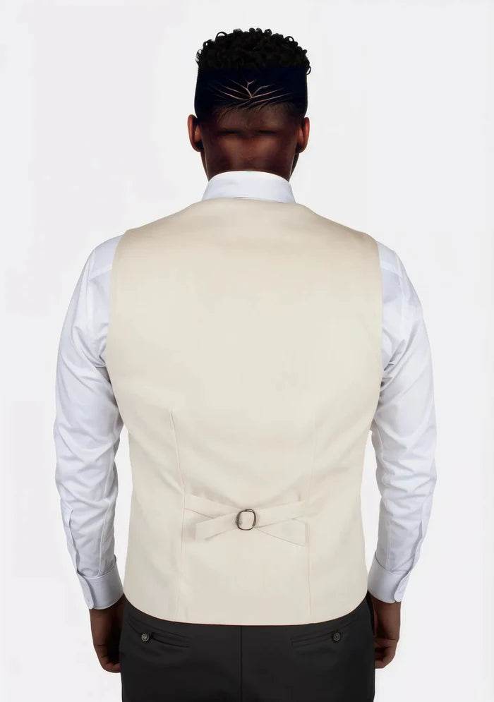 Sand Linen Blend Vest - SARTORO