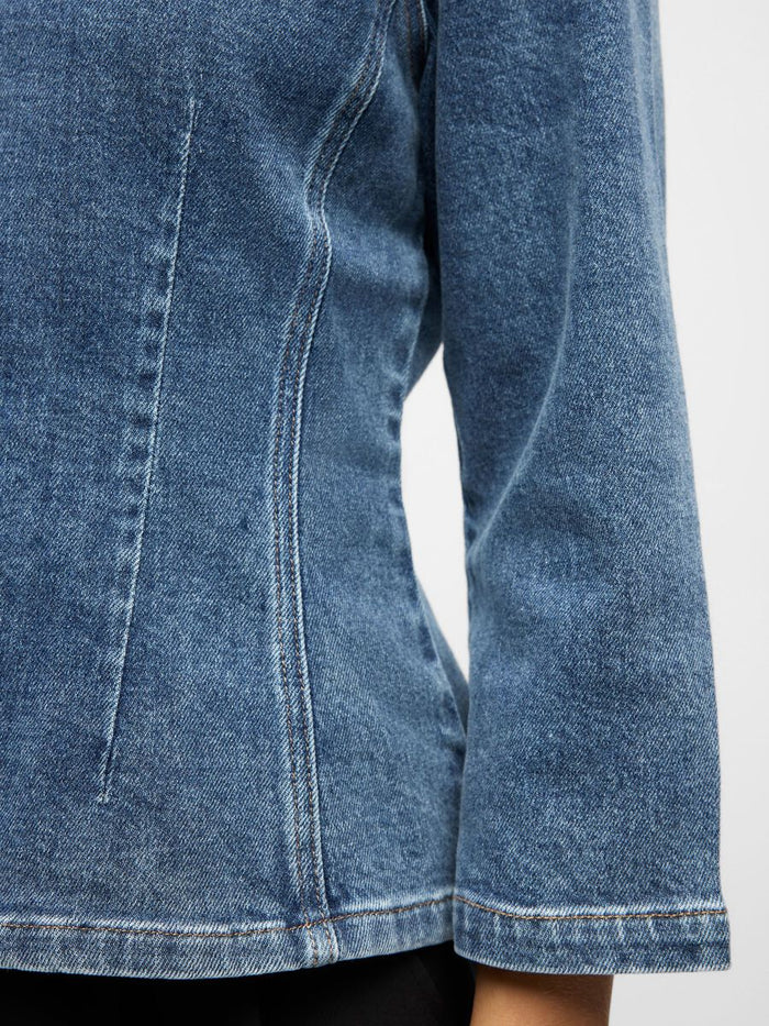 Sara Denim Top (Medium Blue)