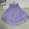 Satin stitched V-neck halter dress