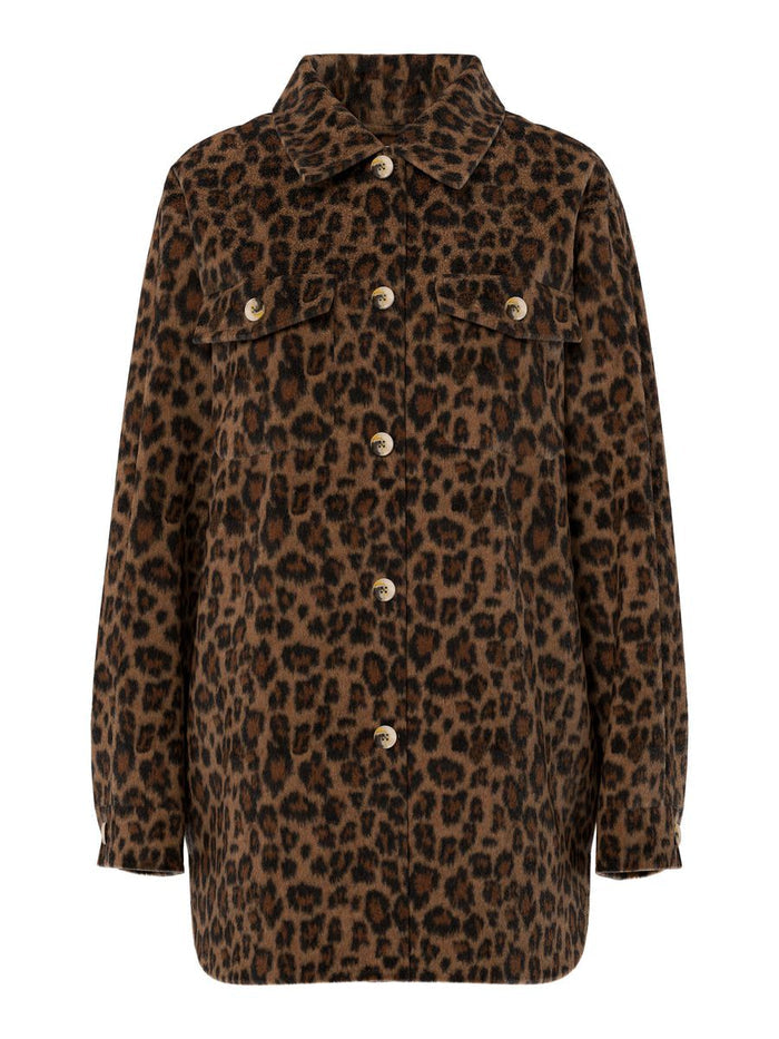 Savannah Shacket (Black/Leopard)