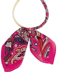 Scarf Necklace in Fuchsia