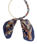 Scarf Necklace in Navy