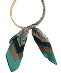 Scarf Necklace in Teal