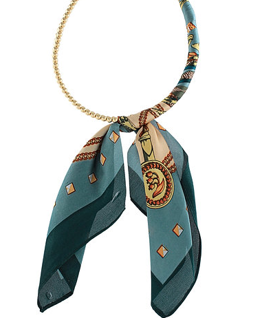 Scarf Necklace in Turquoise