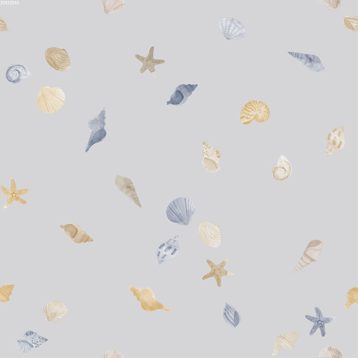 Sea Shells Blue - Family Fabrics B.V.