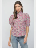 See You Soon Pink Floral Top