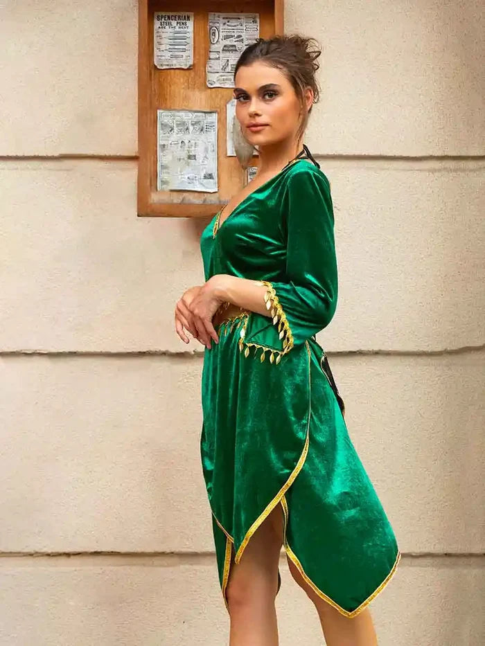 Sequin Two Piece Outfit - Cropped Top + Skirt