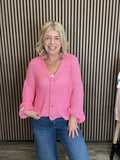Seren Knitted Cardigan (Blush Rose)