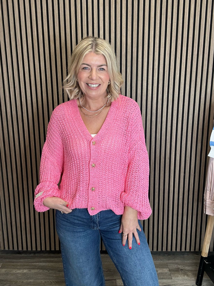Seren Knitted Cardigan (Blush Rose)