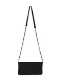 Seren Suede Leather Crossbody Bag (Black)
