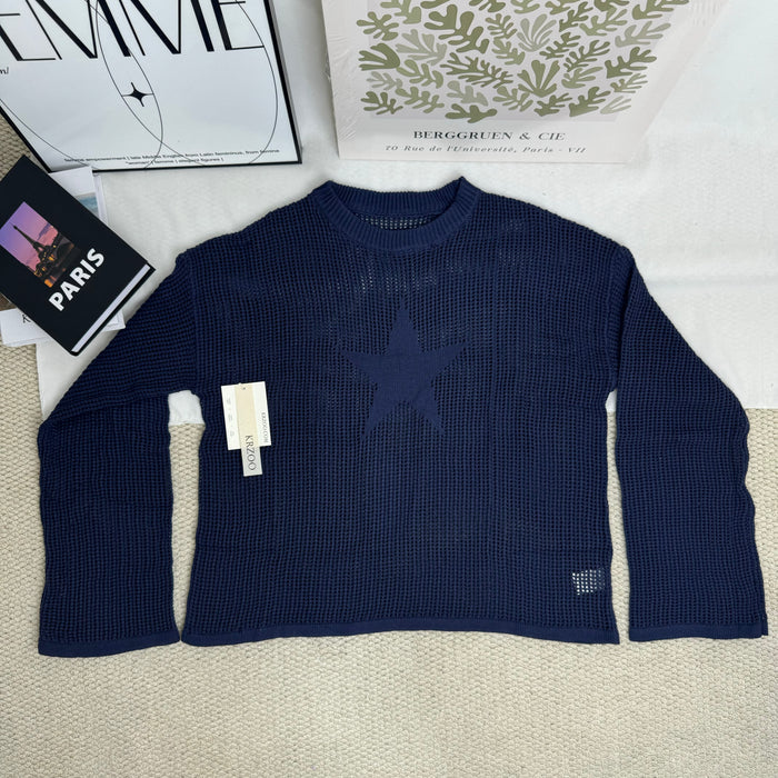 Sexy Openwork Knit Cover-Up Sweater