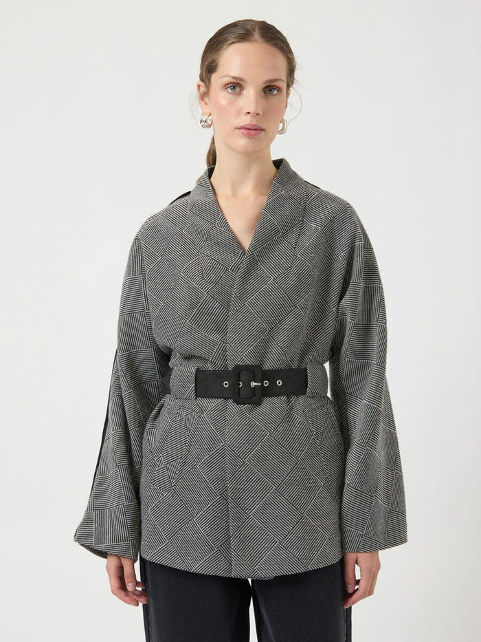 Shay Blazer Jacket (Black/White)