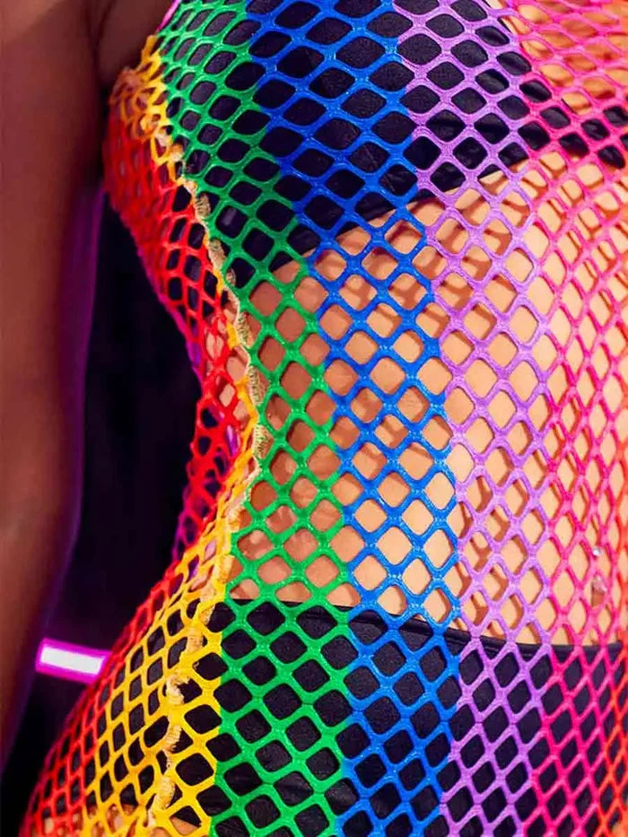 Sheer Hollow Women's Fishing Net Dress