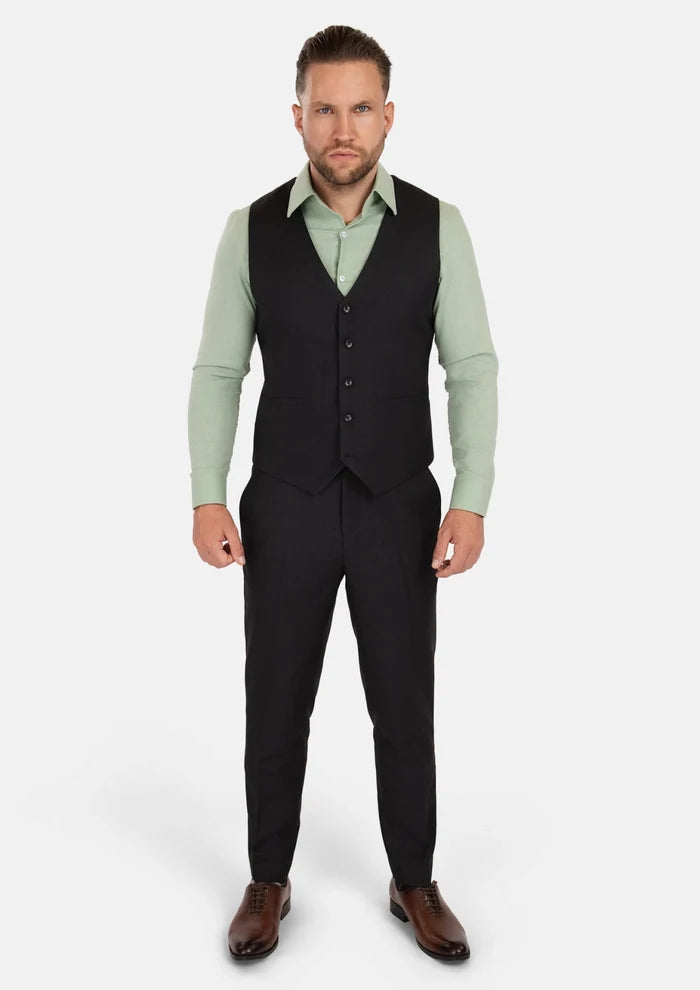 Shimmer Black Vest - SARTORO