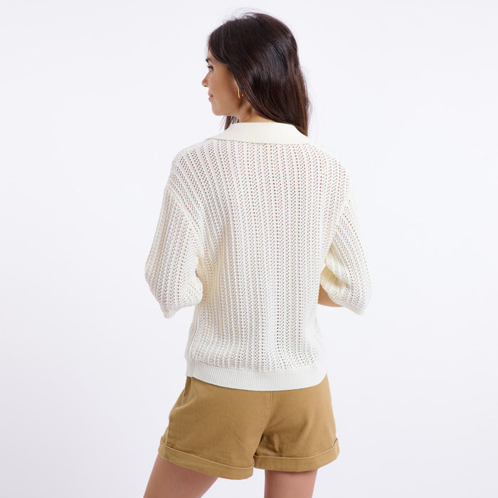 SIBEL SHORT SLEEVED JUMPER (CREAM)