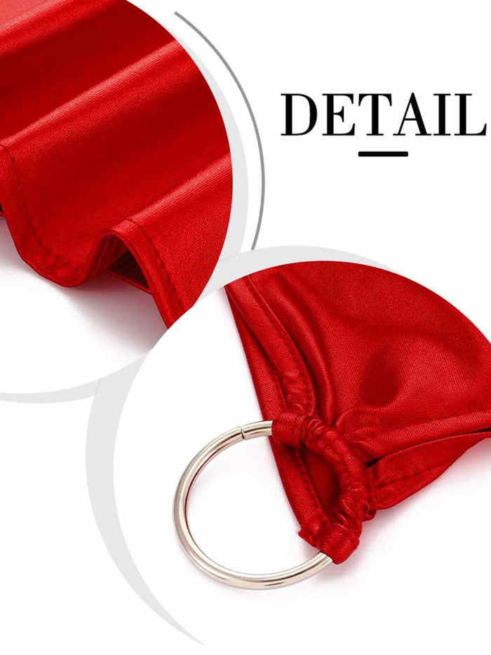 Side Hollow Red Reflective Mini Skirt