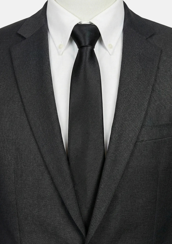 Silk Satin Black Tie - SARTORO
