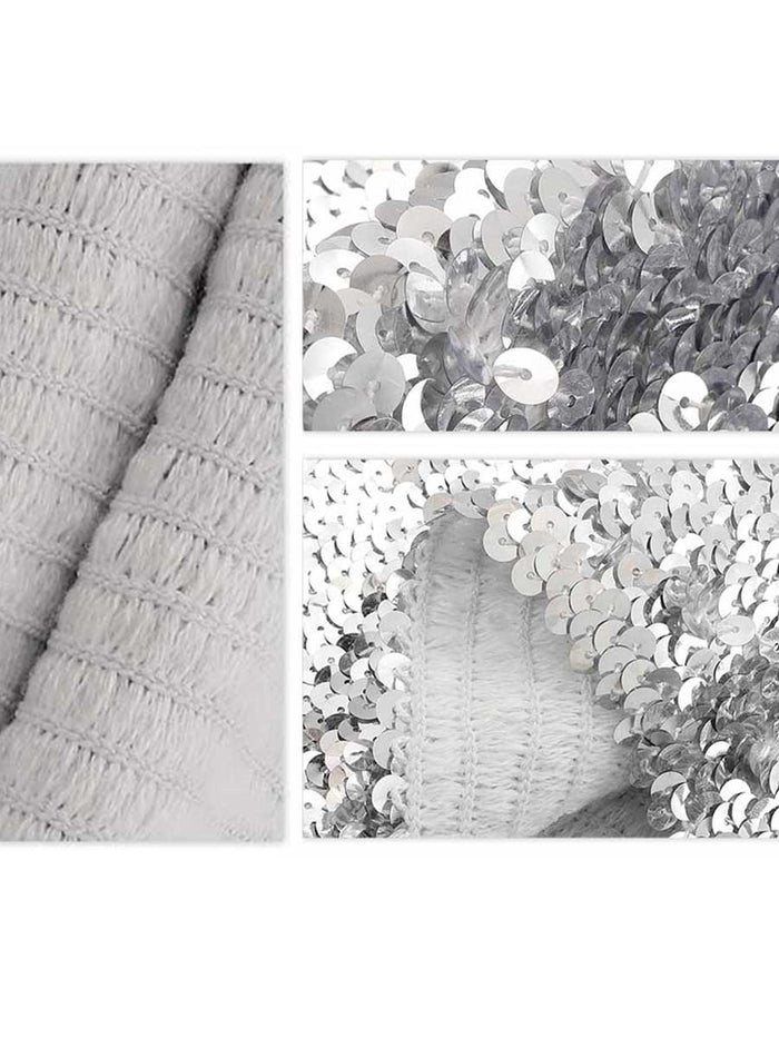 Silver Glitter Bodycon Miniskirt