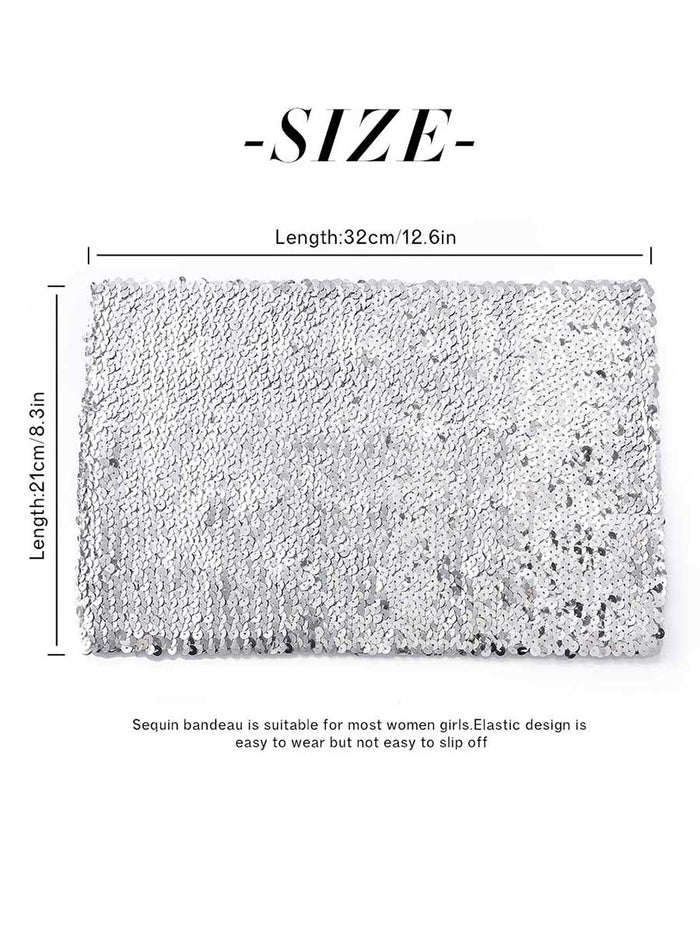 Silver Sequin Tube Top