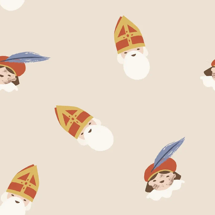 Sint and Piet Portrait Ivory - Family Fabrics B.V.