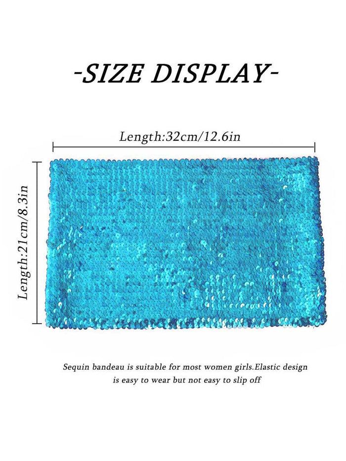 Sky Blue Sequin Bandeau Top