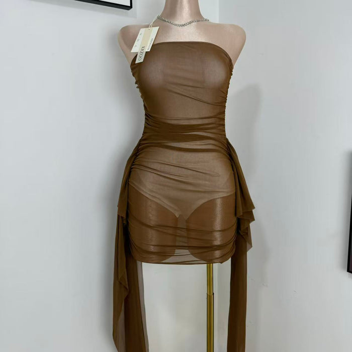 Sleeveless Strapless Flowy Dress
