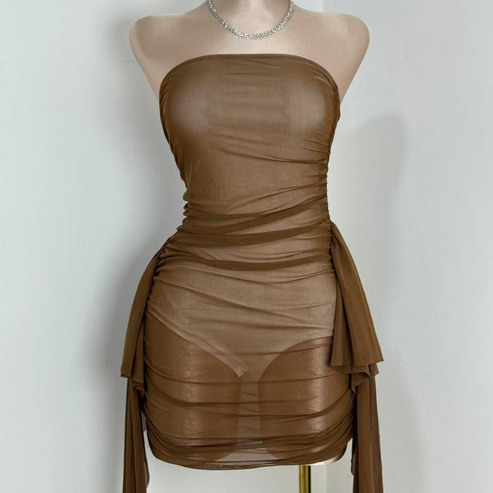 Sleeveless Strapless Flowy Dress