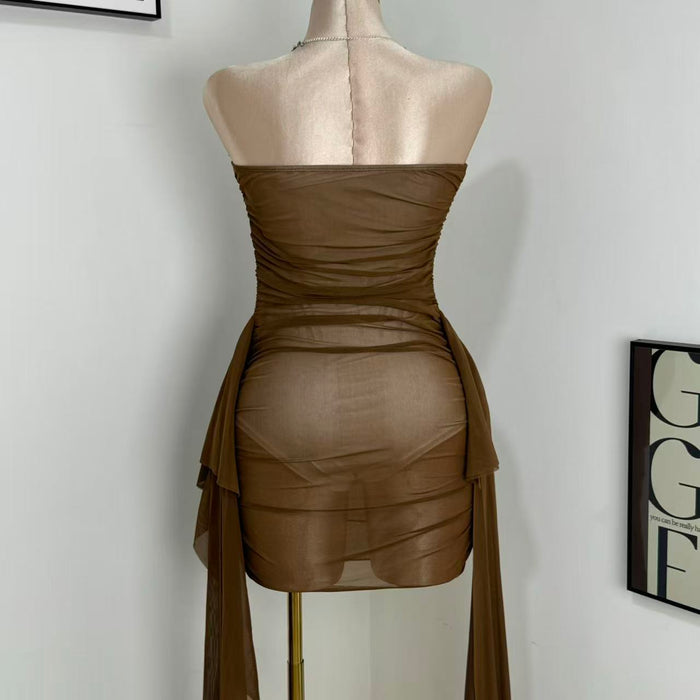 Sleeveless Strapless Flowy Dress