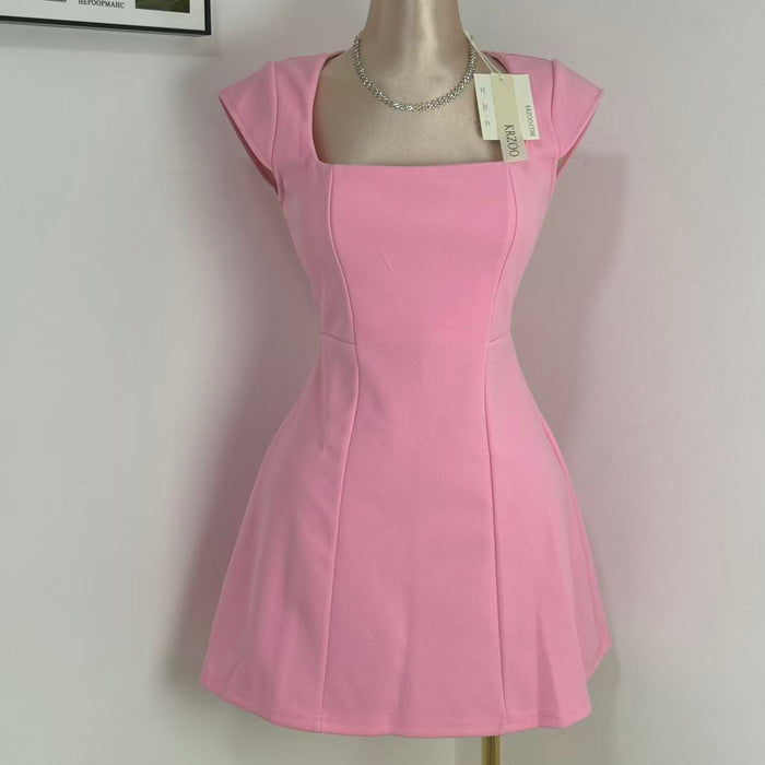 Slim-Fit Backless A-Line Dress