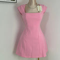 Slim-Fit Backless A-Line Dress