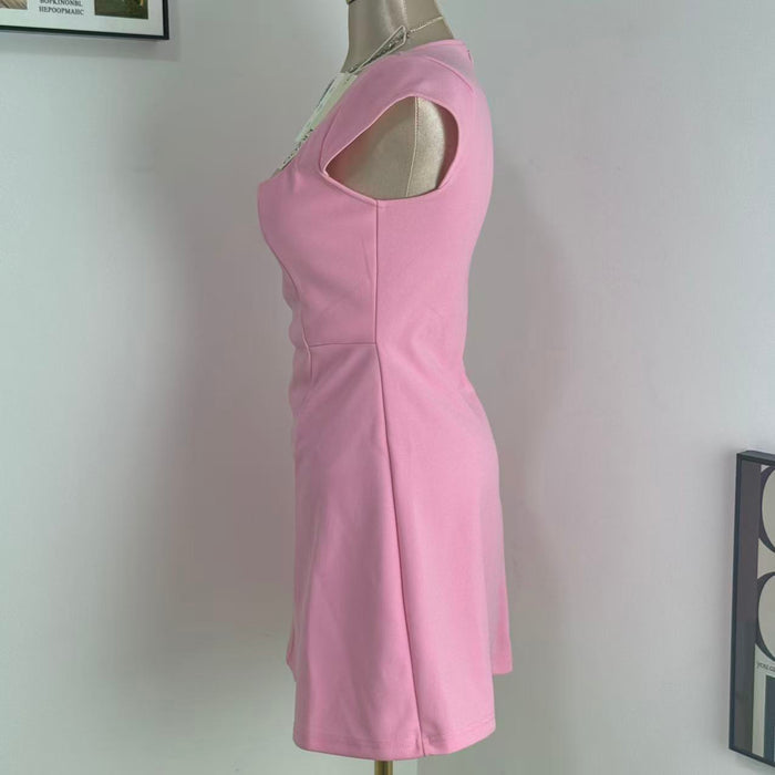 Slim-Fit Backless A-Line Dress