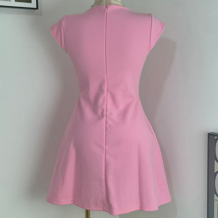 Slim-Fit Backless A-Line Dress