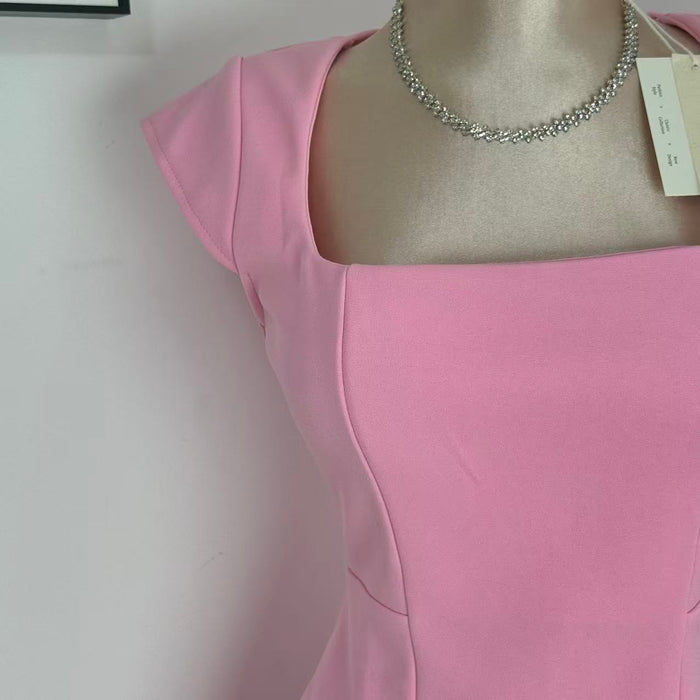 Slim-Fit Backless A-Line Dress