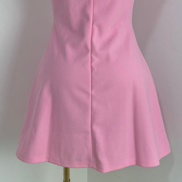 Slim-Fit Backless A-Line Dress